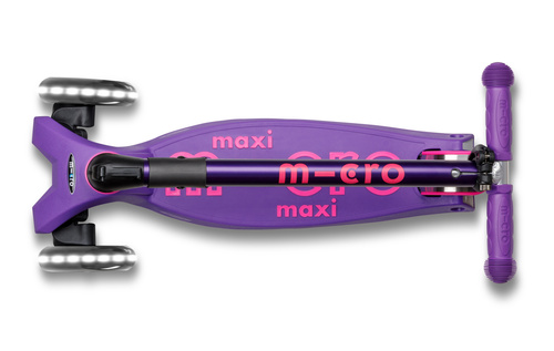 MICRO - składana hulajnoga trójkołowa Maxi Deluxe LED, purple