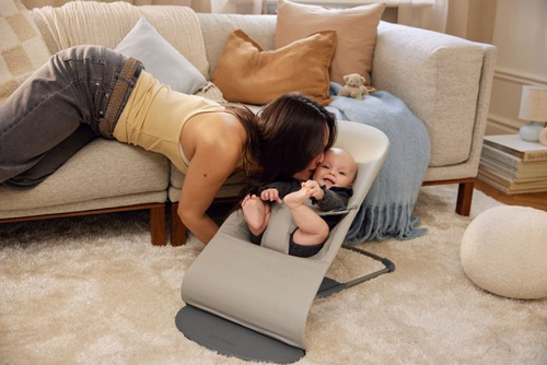 BABYBJORN - leżaczek BLISS WOVEN/JERSEY Tri Fabric, Piaskowoszary