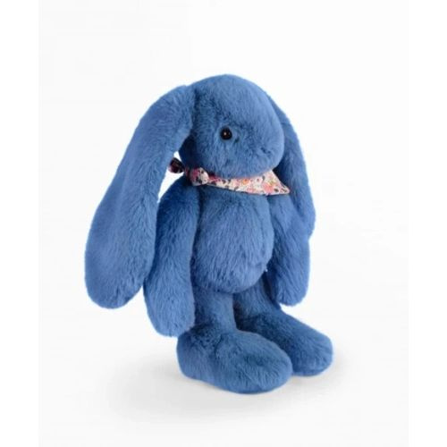 DOUDOU ET COMPAGNIE - pluszowy królik Lapin Fleurette, 35 cm, niebieski