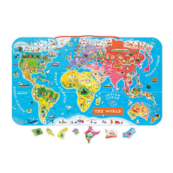 Janod - Puzzle magnetyczne Mapa świata