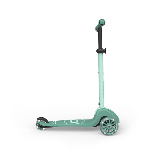 SCOOTANDRIDE - Highwaykick 3S - hulajnoga z systemem sterowania 2w1 i kółkami LED składana 3+, forest