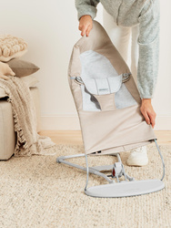 BABYBJORN - leżaczek BALANCE SOFT WOVEN/JERSEY - Beż/Szary