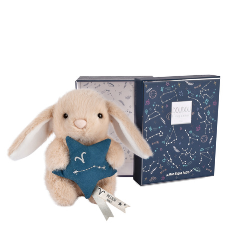 DOUDOU ET COMPAGNIE - pluszowy królik ze znakiem zodiaku DOUDOU ASTRO, 12 cm, baran