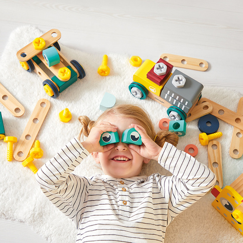 Janod - Zestaw konstruktora 100 elementów Brico'kids 3+