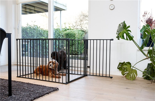 DogSpace - Max Multi - kojec dla psa z furtką, czarny (70x102cm)