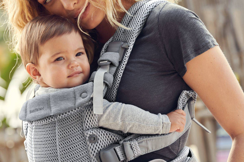 BABYBJORN - nosidełko Harmony 3D Mesh, Srebrny