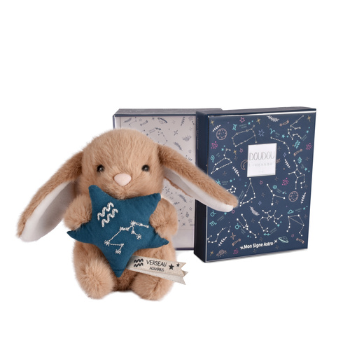 DOUDOU ET COMPAGNIE - pluszowy królik ze znakiem zodiaku DOUDOU ASTRO, 12 cm, wodnik