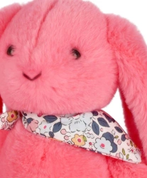 DOUDOU ET COMPAGNIE - pluszowy królik Lapin Fleurette, 25 cm, koral