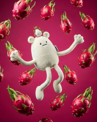 HISTOIRE D'OURS - MIAM! Smoczy Owoc No Name, 60 cm, biały