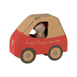 MAILEG - świąteczna myszka Młodsza Siostra w pudełku w kształcie auta