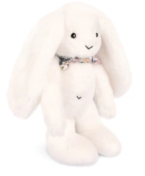 DOUDOU ET COMPAGNIE - pluszowy królik Lapin Fleurette, 35 cm, biały