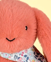 DOUDOU ET COMPAGNIE - pluszowy królik Lapin Fleurette, 35 cm, terakota