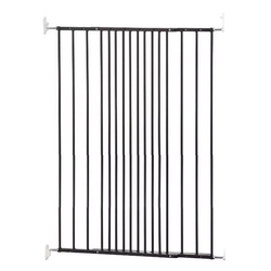 DogSpace - Charlie – bardzo wysoka, przykręcana bramka dla psa, czarna (63.5-107cm)