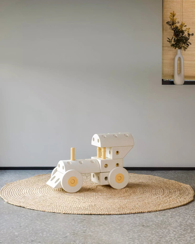 MODU Dreamer set – Kreatywne klocki rozwijające motorykę dużą, Sand Grey / Honey Yellow