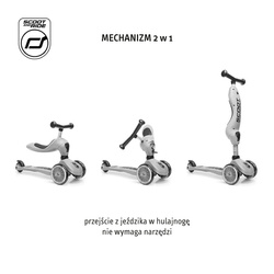 SCOOTANDRIDE - Highwaykick 2w1 Jeździk i hulajnoga 1-5 lat Steel