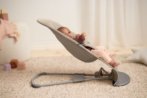 BABYBJORN - leżaczek BLISS WOVEN/JERSEY Tri Fabric, Piaskowoszary