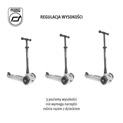 SCOOTANDRIDE - Highwaykick 3 LED - Hulajnoga składana ze świecącymi kółkami 3+ Kiwi