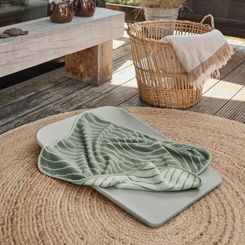 LEANDER - mata do przewijania MATTY™ Mini, sage green