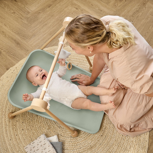 LEANDER - mata do przewijania MATTY™, sage green