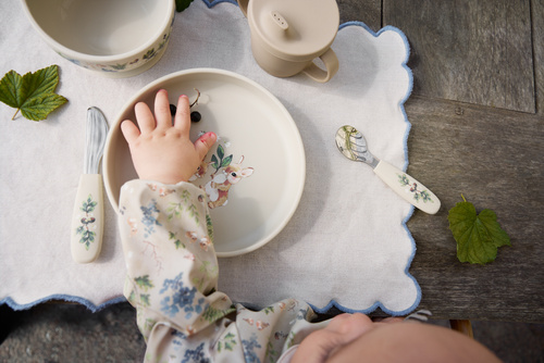 Elodie Details - Zestaw silikonowy - talerzyk i sztućce - Bunny Darling