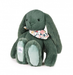 DOUDOU ET COMPAGNIE - pluszowy królik Lapin Fleurette, 35 cm, zielony eukaliptusowy