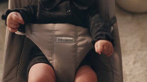 BABYBJORN - leżaczek BLISS WOVEN/JERSEY Tri Fabric, Piaskowoszary