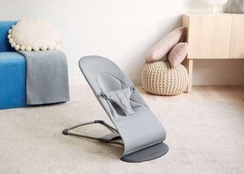 BABYBJORN - leżaczek BLISS WOVEN/JERSEY Tri Fabric, jasny szary