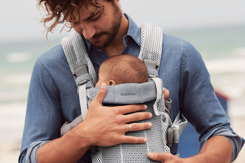 BABYBJORN - nosidełko Harmony 3D Mesh, Srebrny