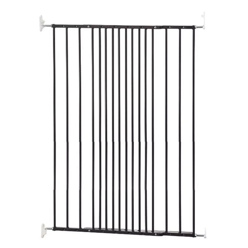 DogSpace - Charlie – bardzo wysoka, przykręcana bramka dla psa, czarna (63.5-107cm)