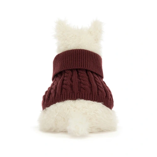 Jellycat - Terrier Kremowy w Swetrze Munro Scottie 25 cm