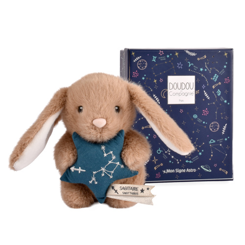 DOUDOU ET COMPAGNIE - pluszowy królik ze znakiem zodiaku DOUDOU ASTRO, 12 cm, strzelec