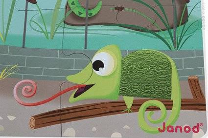 Janod - Puzzle sensoryczne 20 elementów Wycieczka do ZOO