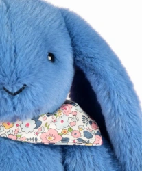 DOUDOU ET COMPAGNIE - pluszowy królik Lapin Fleurette, 35 cm, niebieski