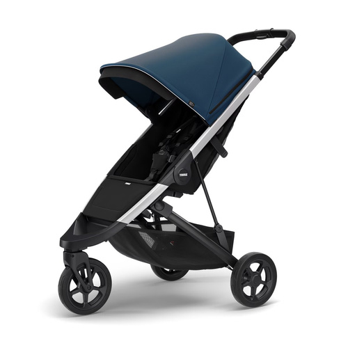 Wózek spacerowy Thule Spring - Aluminum/MajolicaBlue [OUTLET - KOŃCÓWKA SERII]