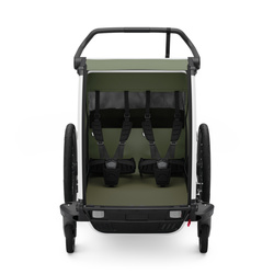 Thule Chariot Lite double - przyczepka rowerowa dla dziecka - podwójna, vintage green